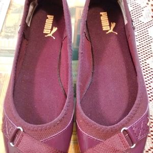 Puma Burgundy/Wine Ballet Flats
